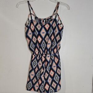 Trendy Geometric Print Romper